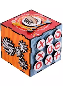 Развивающая игра. Обучающая доска "Бизикуб. Крестики-нолики"