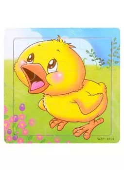 Развивающая рамка "Цыпленок", дерево