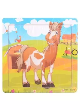 Развивающая рамка "Лошадка", дерево