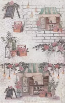 Рисовая бумага для декупажа "Цветочная лавка"