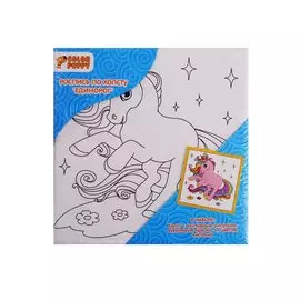 Роспись по холсту "Единорог"