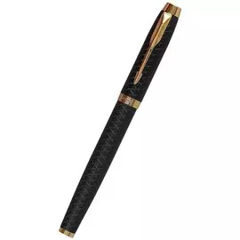 Ручка подарочная перьевая "IM Premium Black/Gold GT" синяя, Parker