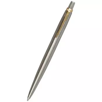 Ручка шариковая Parker, Jotter Stainless Steel GT, подарочная синяя