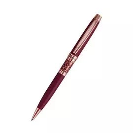 Ручка подарочная шариковая "Venezia" бордов. матов. корпус с зол. отд., к/з футл., Manzoni