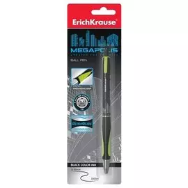 Ручка шариковая, автоматическая Erich Krause Megapolis CONCEPT черные чернила, черный корпус, вставки ассорти,