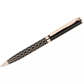 Ручка шариковая "Volta" синяя, 1,0мм, корпус черный, повор.мех., подар.уп.