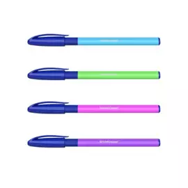 Ручка шариковая Erich Krause, U-109 Neon Stick&Grip, Ultra Glide Technology, синяя 1 мм