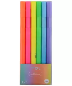 Ручки капиллярные Yoi, Sunset, 6 цветов неоновые