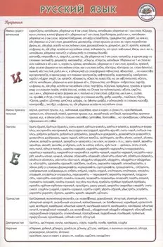 Русский язык Шпаргалка