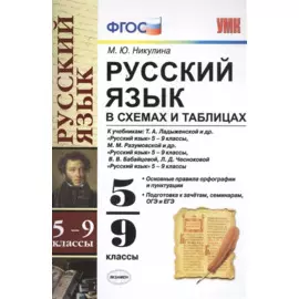 Русский язык в схемах и таблицах: 5-9 классы. ФГОС