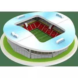 Сборная модель, 3D пазл,стадион Казань Арена,12 дет., 6,8*6,8*2см