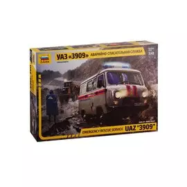 Сборная модель 43002 "Аварийно-спасательная служба УАЗ «3909»"