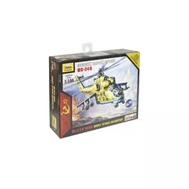 Сборная модель Советский ударный вертолёт Ми-24В, 7403, ЗВЕЗДА