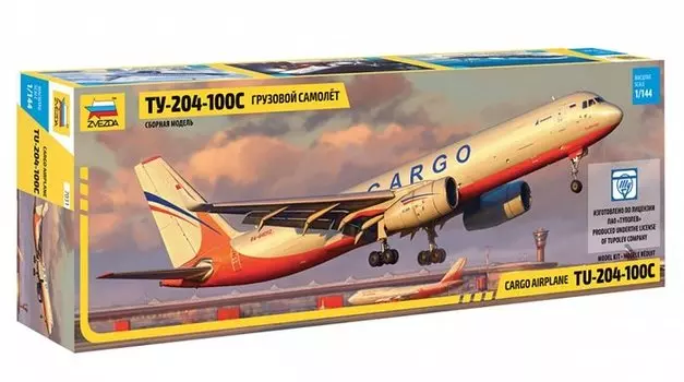 Сборная модель ЗВЕЗДА Грузовой самолет Ту-204-100С 7031