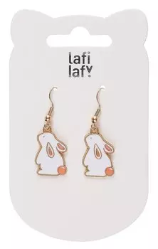 Сережки Кролики (2шт) (металл) (12-48782-202405-AC3), Lafilaf