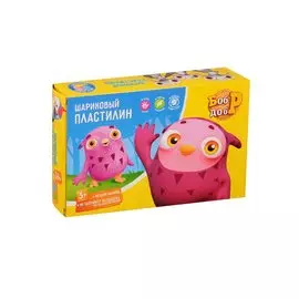 Шариковый пластилин Бобр добр, мелкозернистый, 6 цветов по 100 мл