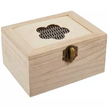 Шкатулка Цветок (вырубка) (б13,5*10*7,5) (дерево)