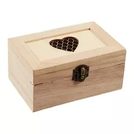 Шкатулка Сердце (вырубка) (ср11,5*8*5,5/11,3*8*5,1) (дерево) (11-08023-J2)