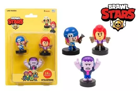 Штампики Brawl Stars, Фрэнк, Кольт и Пэнни, (5см), (BRW5020D)