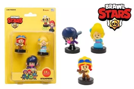 Штампики Brawl Stars, Пайпер, Джесси и Биби, (5см), (BRW5020C)