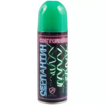 Синтетический серпантин в спрее для новогоднего декорирования (неон) (5х17) (250 мл)