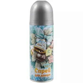 Синтетический спрей для новогоднего декорирования (серебро) (250 мл) (5х17)