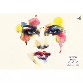 Скетчбук А5+ 80л "Портрет", белый офсет, 100г/м2, 7БЦ