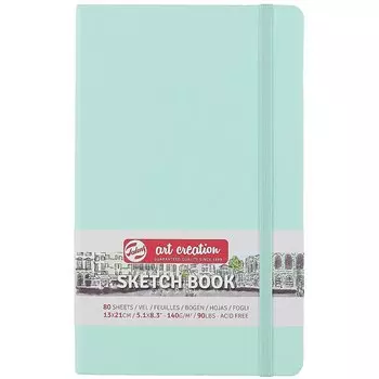 Скетчбук 13*21 80л "Art Creation" мятный, нелинованн. 140г/м2, слоновая кость, тв.обл., Royal Talens