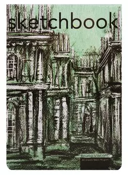 Скетчбук 140*210 80л "BV" черн.внутр.блок 110г/м2, тв. переплет, ассорти, Bruno Visconti