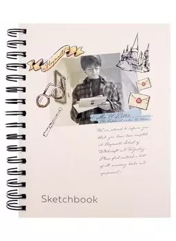 Скетчбук 162*210 80л "Гарри Поттер", 160г/м2