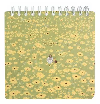 Скетчбук 172*172 40л "Soul", ромашки, мягк.переплет, микротекстурирование, ламинация, спираль, бумага 190г/м2