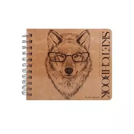 Скетчбук 180*155 120л "BV" крафт бумага 70г/м2, спираль, ассорти, Bruno Visconti