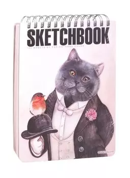 Скетчбук 185*250 120л "BV" бел.внутр.блок., 60г/м2, спираль, ассорти, Bruno Visconti