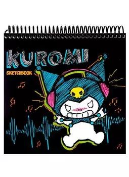 Скетчбук 190*190 48л "Куроми", жесткая подложка, гребень, блок 90г/м2