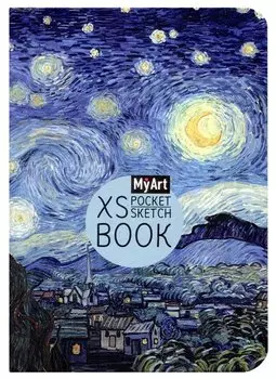 Скетчбук 94*138 48л "XS Pocket СКЕТЧБУК. Звёздная ночь" 120г/м2, тв.обложка