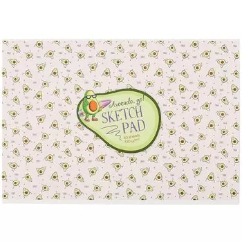 Скетчбук А4 40л "Авокадо" белый офсет, 100г/м2, тверд. подложка, склейка