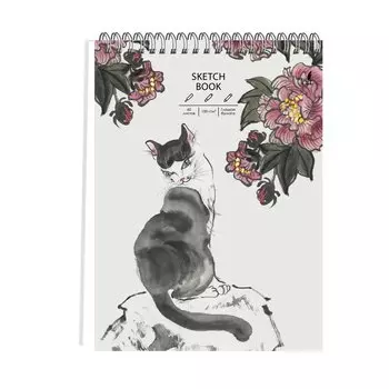 Скетчбук А4 60л "SKETCHBOOK. Элегантность" 100г/м2, тв. обложка, евроспираль, мат.ламинация