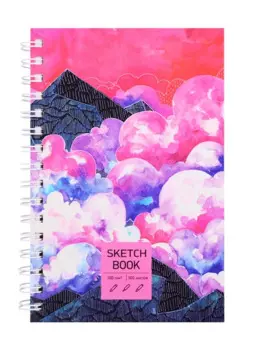 Скетчбук А5 100л "Акварельный пейзаж" белый офсет, 100г/м2, евроспираль