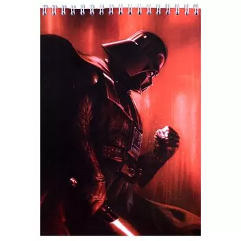 Скетчбук А5 32л «Звёздные войны. Дарт Вейдер задумался» пружина