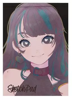 Скетчбук А5 40л "Аниме. В лунном свете" 160г/м2, холод. тиснение, склейка