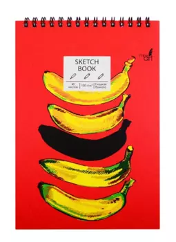 Скетчбук А5 40л "SKETCHBOOK. Banana brain", 100г/м2, евроспираль
