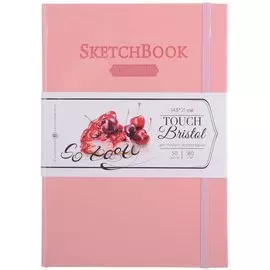Скетчбук А5 50л "Bristol Touch" розовый, для графики и маркеров, 180г/м2