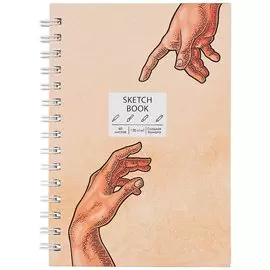 Скетчбук А5 60л "SKETCHBOOK. Handmade", 120г/м2, софт. тач, евроспираль