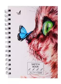 Скетчбук А5 60л "SKETCHBOOK. Любопытство", 120г/м2, софт. тач, евроспираль