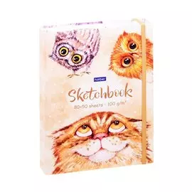 Скетчбук А5 80+50л "Верь в себя!" 100г/м2, тв. обложка, закр. евроспираль, на резинке