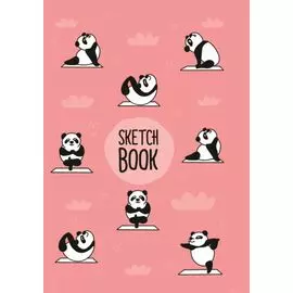 СКЕТЧБУК А5. ПАНДА-ЙОГА (выб.лак)