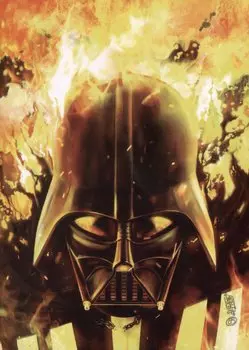 Скетчбук А6 48л "Звёздные войны. Дарт Вейдер в огне" тв.обложка