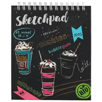 Скетчбук А6 60л "Чкоктейльная вечеринка" белый офсет, 80г/м2, тв.обложка, гребень