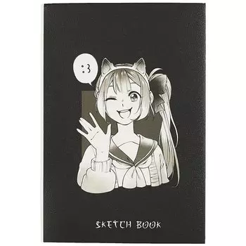 Скетчбук Аниме Девушка с ушками (Сёдзё) (124л) (14,5х21)