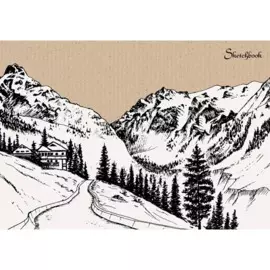 Скетчбук «Горный пейзаж», А5, 80 листов